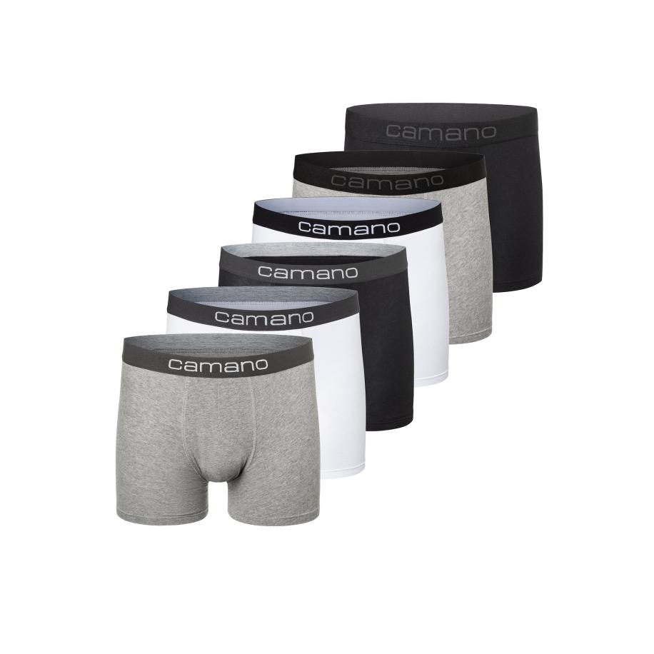 Camano camano Boxershorts grijs gemêleerd / zwart / wit -