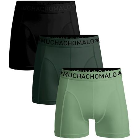Muchachomalo Boxershorts 3-Pack Solid Groen 582