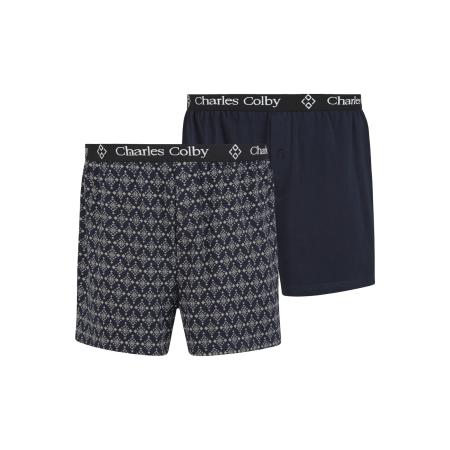Charles Colby Boxershorts donkerblauw, Bedrukt