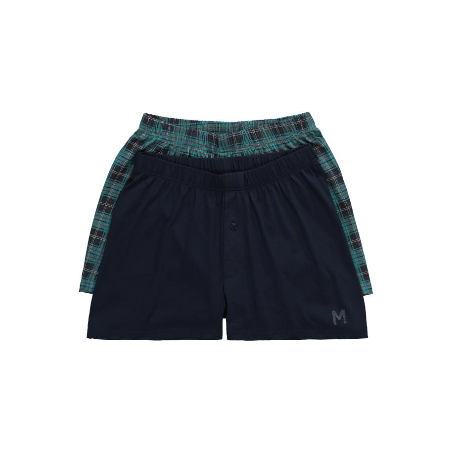 men plus Men Plus Boxershorts navy / bruin / smaragd / wit -