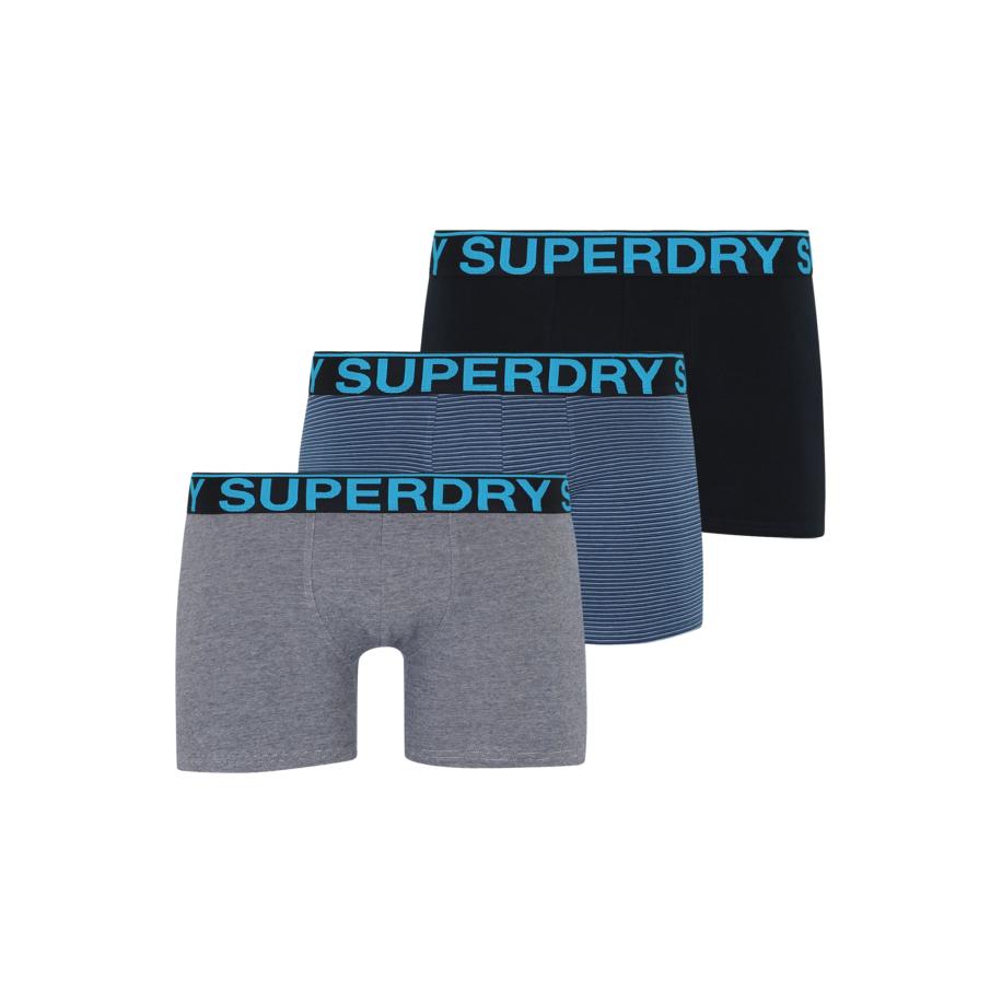 Superdry Superdry Boxershorts azuur / donkerblauw / grijs gemêleerd / zwart -
