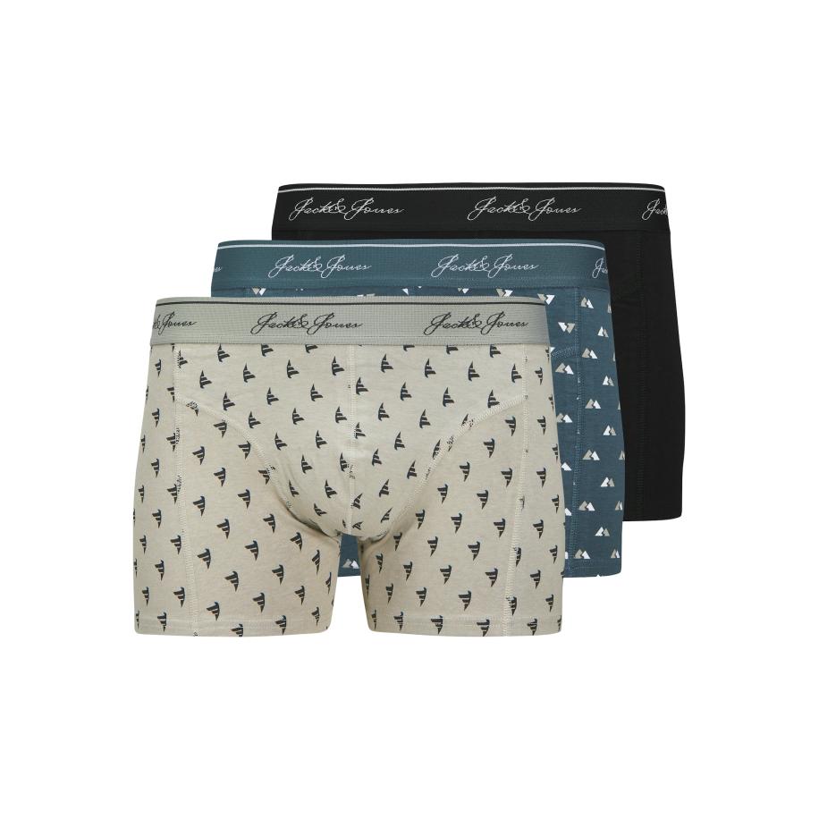 Jack & Jones JACK & JONES Boxershorts Jactate donkerblauw / greige / zwart / wit -