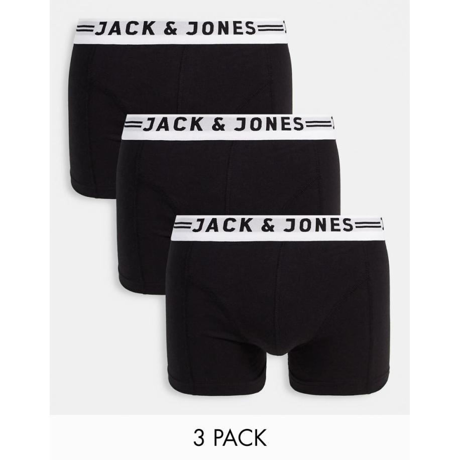 Jack & Jones - Set van 3 boxershorts in zwart Zwart