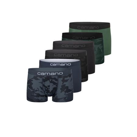 Camano camano Boxershorts smoky blue / donkergrijs / groen / zwart / wit