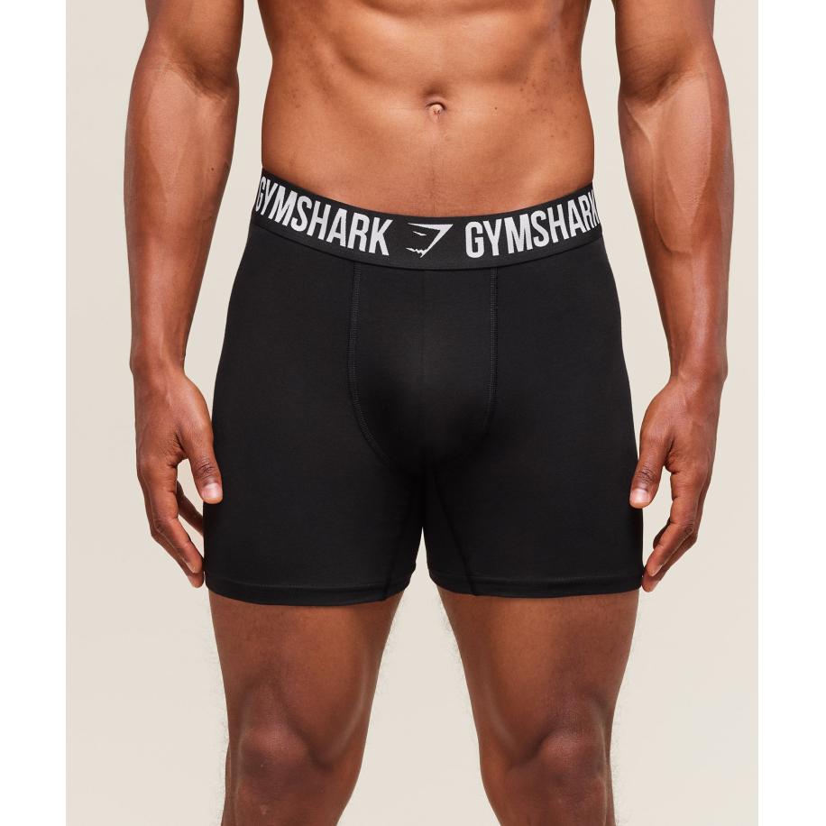 Gymshark Long Boxer Brief 3PK Denim Grey/Titanium Blue/Black Blauw