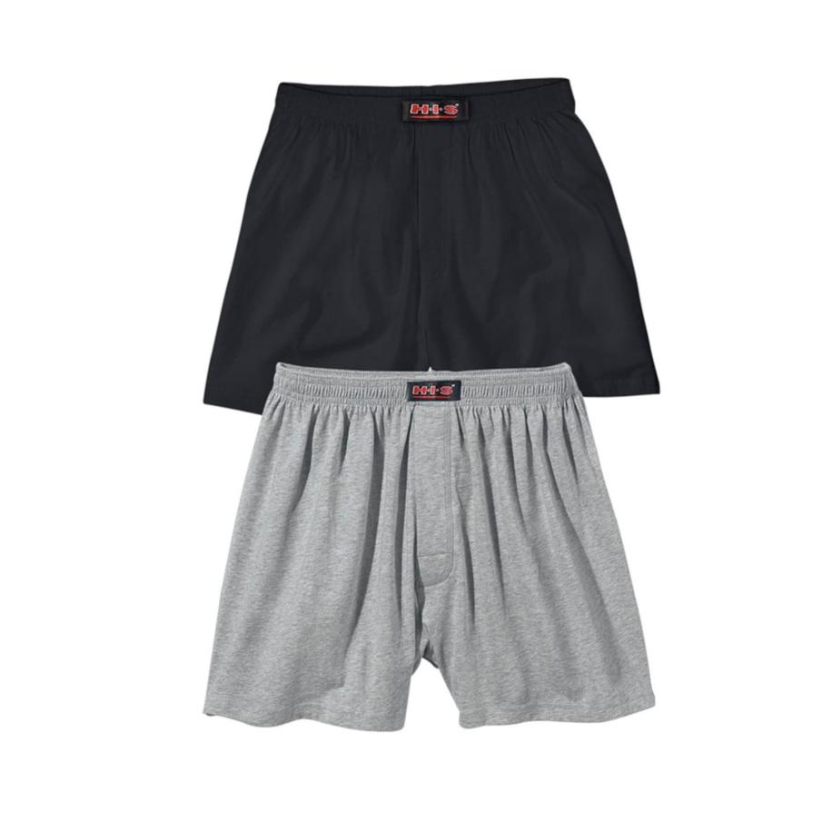 H.I.S H.I.S Boxershorts grijs / zwart -