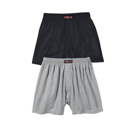 H.I.S H.I.S Boxershorts grijs / zwart