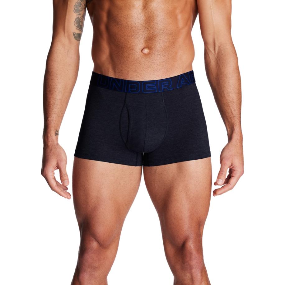 Boxerjock® Herenondergoed Under Armour Performance Cotton 8 cm 3 stuks Midnight Marineblauw Full Heather / Staal Full Heather / Castlerock XL Blauw