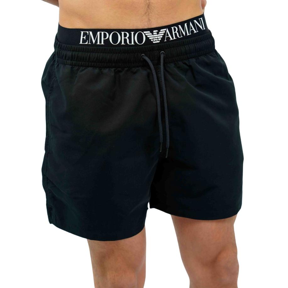 Emporio Armani Man Woven Boxer Beachwear Multicolor