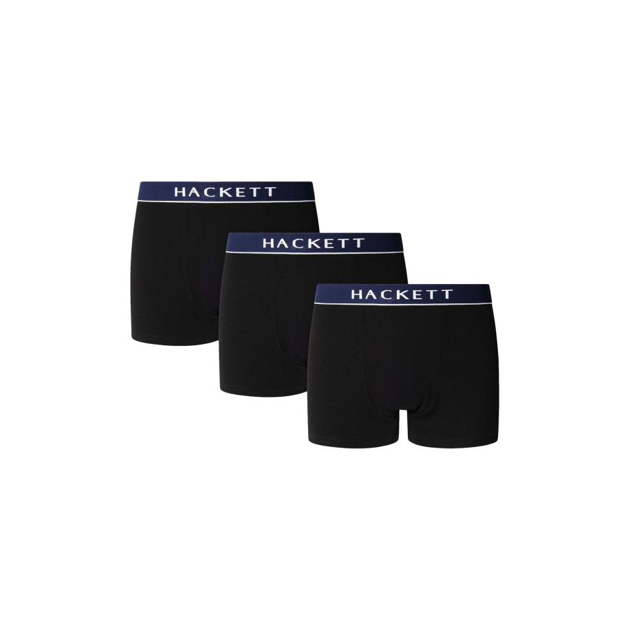 Hackett London Boxershorts donkerblauw / zwart / wit Zwart
