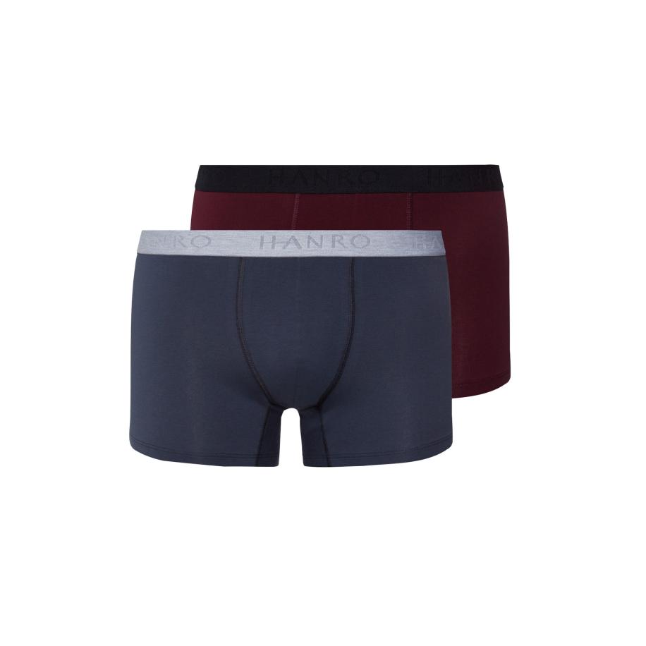 Hanro Hanro Boxershorts Essentials blauw / grijs / bordeaux / zwart -