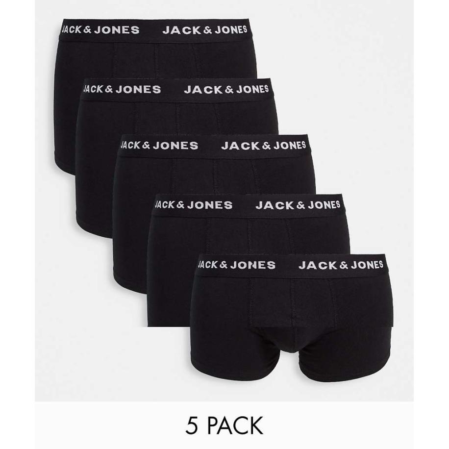 Jack & Jones - Set van 5 boxershorts in zwart Zwart