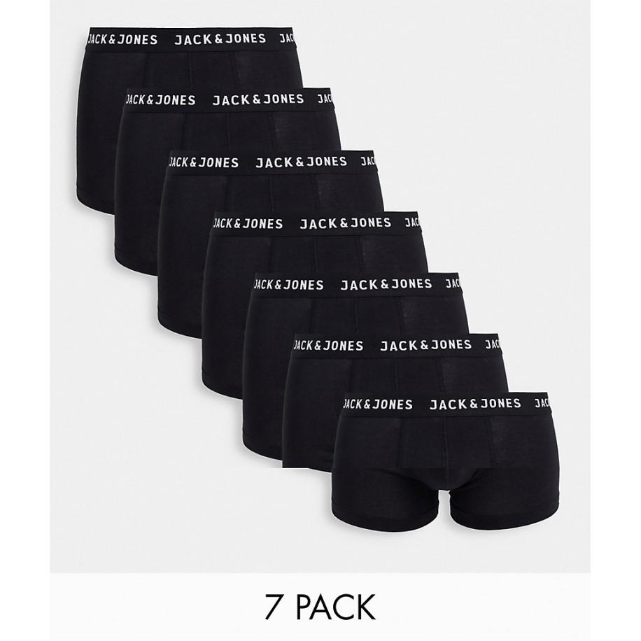 Jack & Jones - Set van 7 boxershorts in zwart Zwart