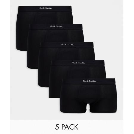 Paul Smith - Set van 5 boxershorts in zwart met logo op de tailleband
