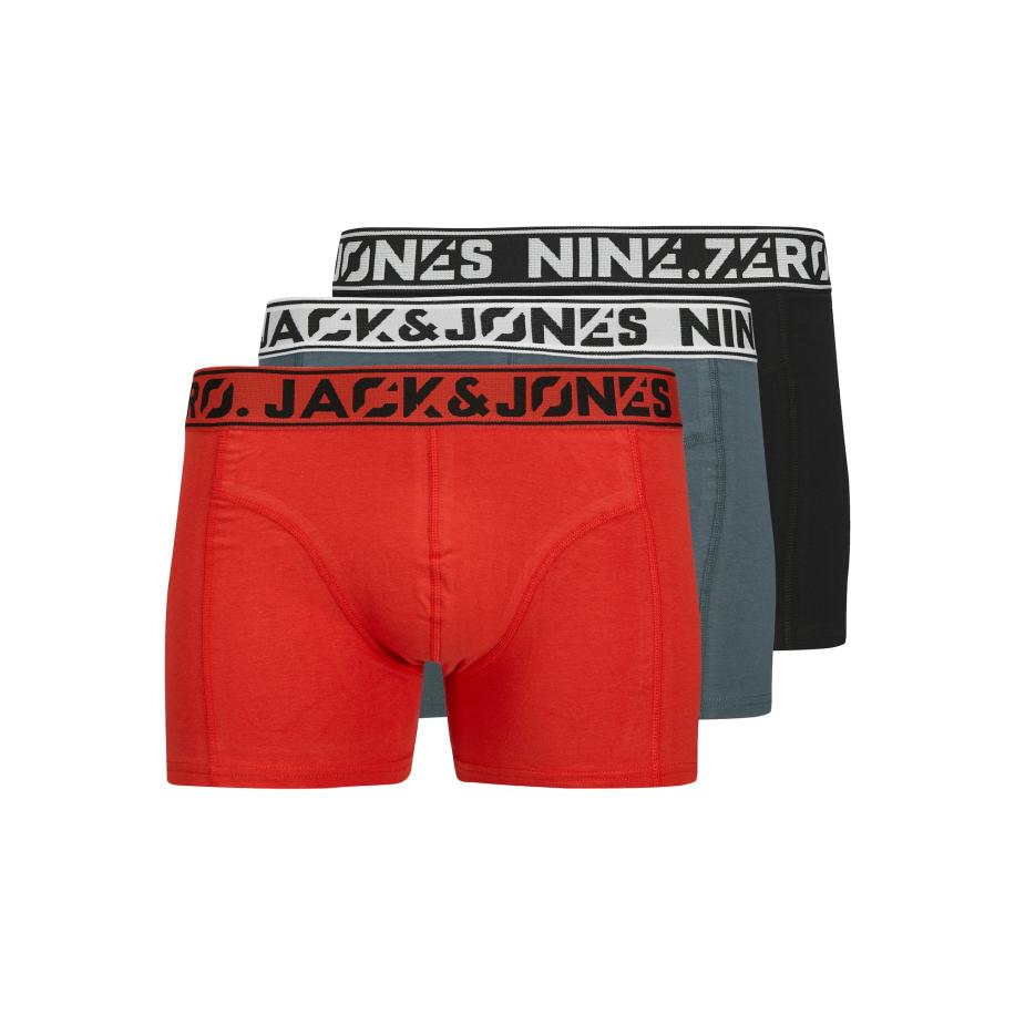 Jack & Jones JACK & JONES Boxershorts JACNINE.ZERO basaltgrijs / lichtgrijs / rood / zwart -