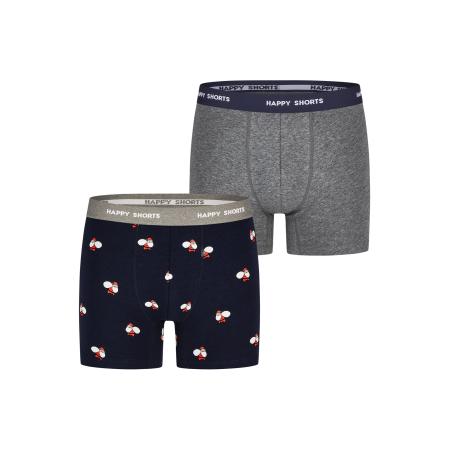 Happy Shorts Happy Shorts Boxershorts Xmas grijs gemêleerd / rood / zwart / wit