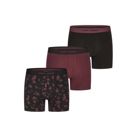 Happy Shorts Happy Shorts Boxershorts Jersey bordeaux / zwart