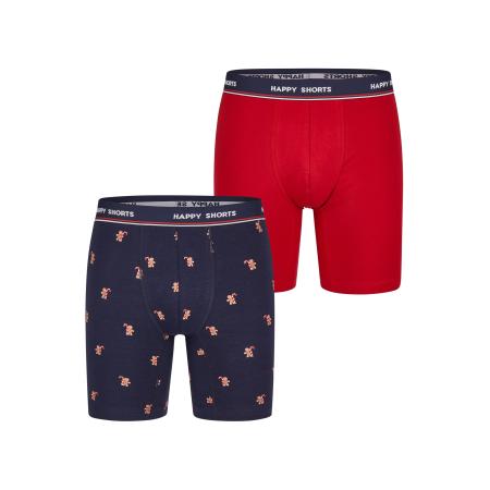 Happy Shorts Happy Shorts Boxershorts XMAS Boxer Briefs donkerblauw / knalrood