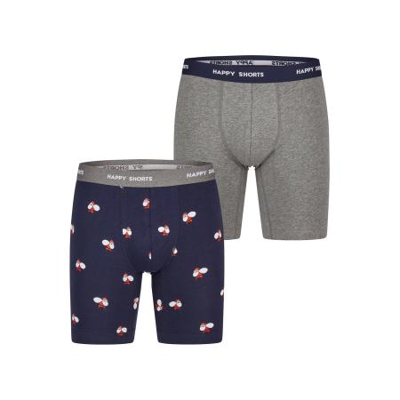 Happy Shorts Happy Shorts Boxershorts XMAS Boxer Briefs donkerblauw / grijs gemêleerd
