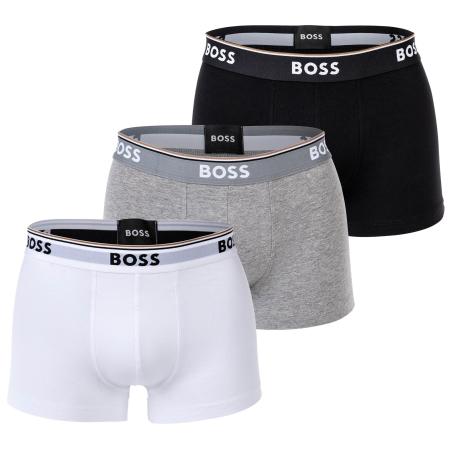 BOSS Boxershorts Power grijs gemêleerd / zwart / wit