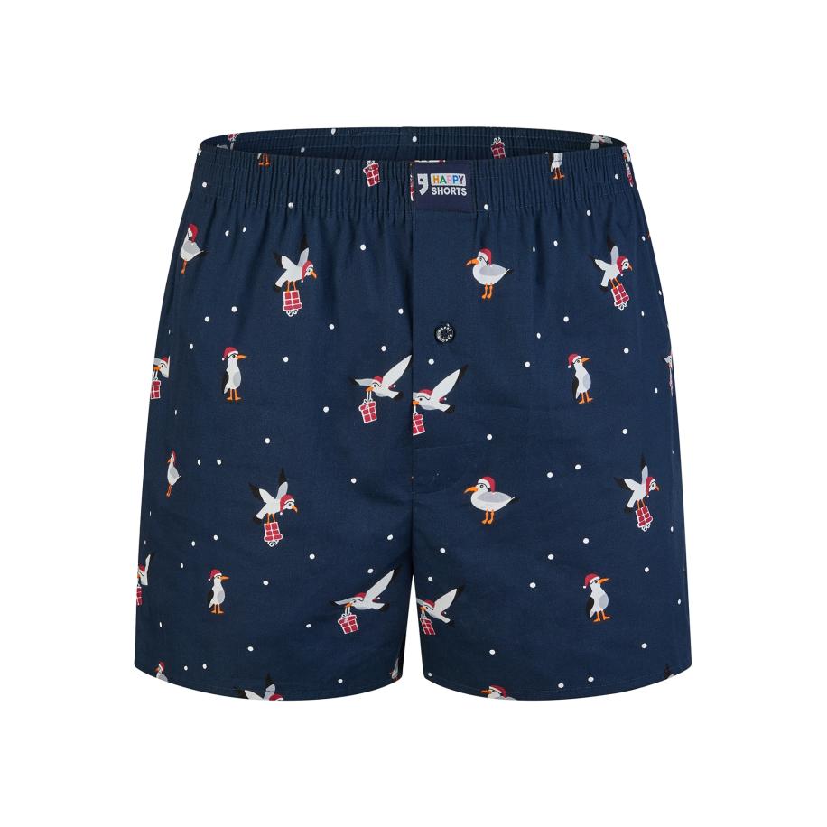 Happy Shorts Happy Shorts Boxershorts Christmas donkerblauw / knalrood / wit -