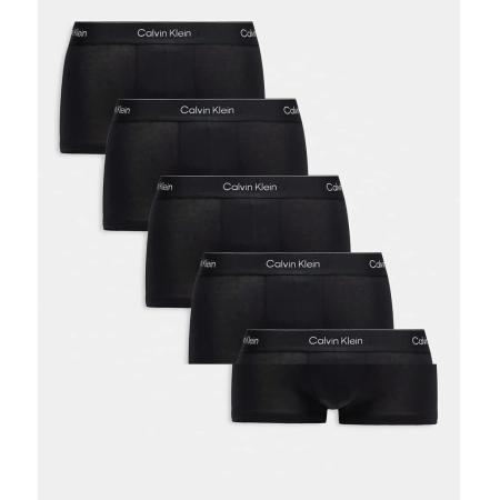 Calvin Klein - Icon - Set van 5 boxershorts met lage taille van stretchkatoen in zwart
