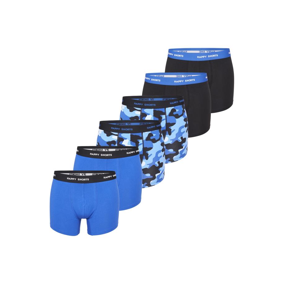 Happy Shorts Happy Shorts Boxershorts lichtblauw / zwart / wit -