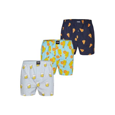 Happy Shorts Happy Shorts Boxershorts marine / donkergeel / lichtgrijs / mintgroen