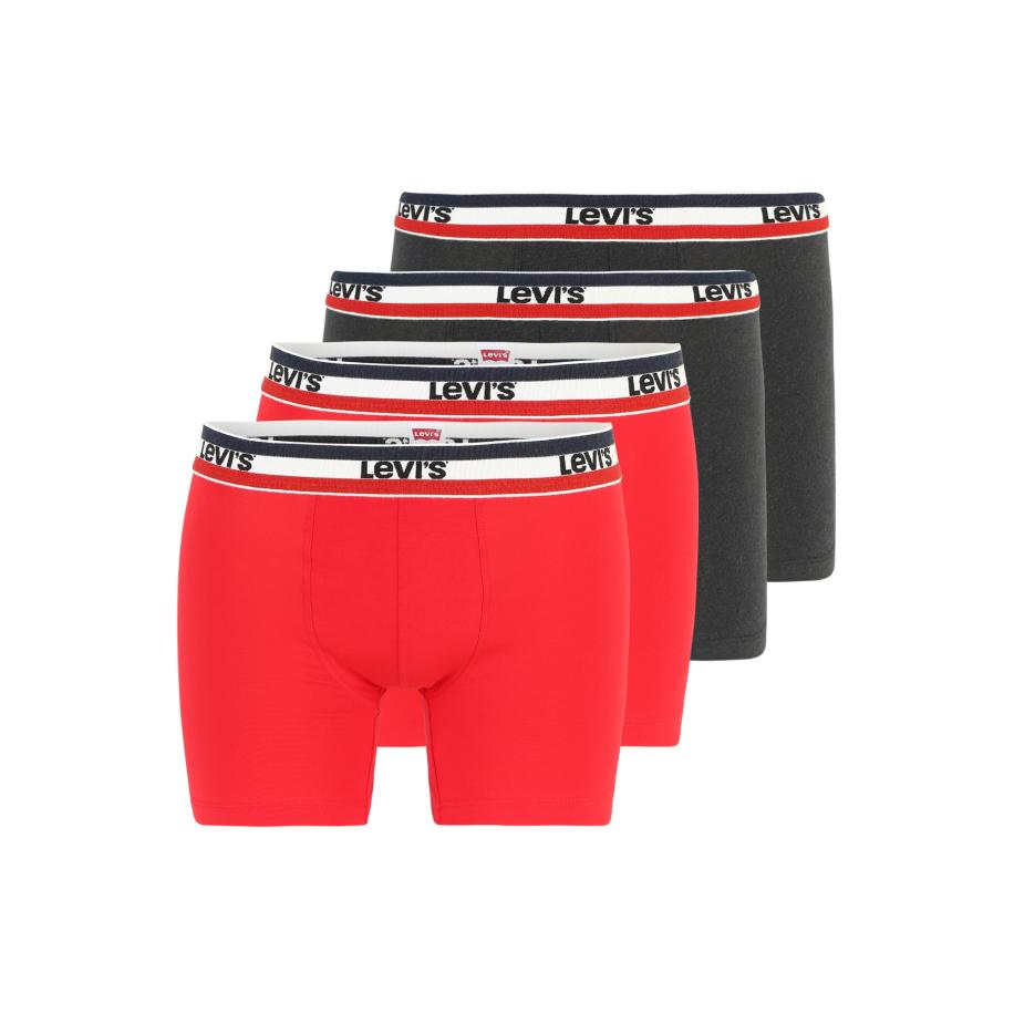 LEVIS ® Boxershorts antraciet / rood / wit Multicolor