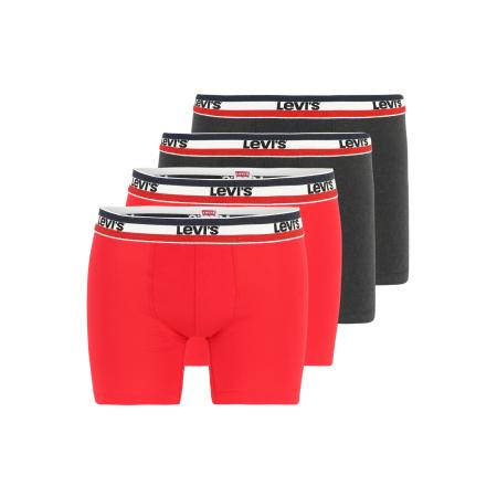 LEVIS ® Boxershorts antraciet / rood / wit