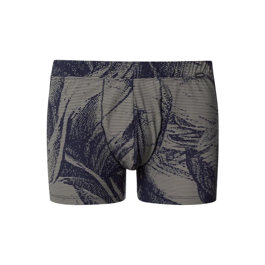 Hanro Hanro Boxershorts Fancy Micro donkerbeige / donkerblauw -