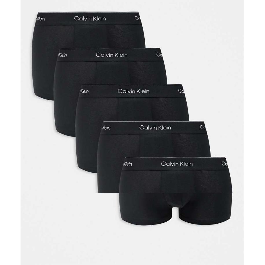 Calvin Klein - Icon - Set van 5 boxershorts van stretchkatoen in zwart Zwart
