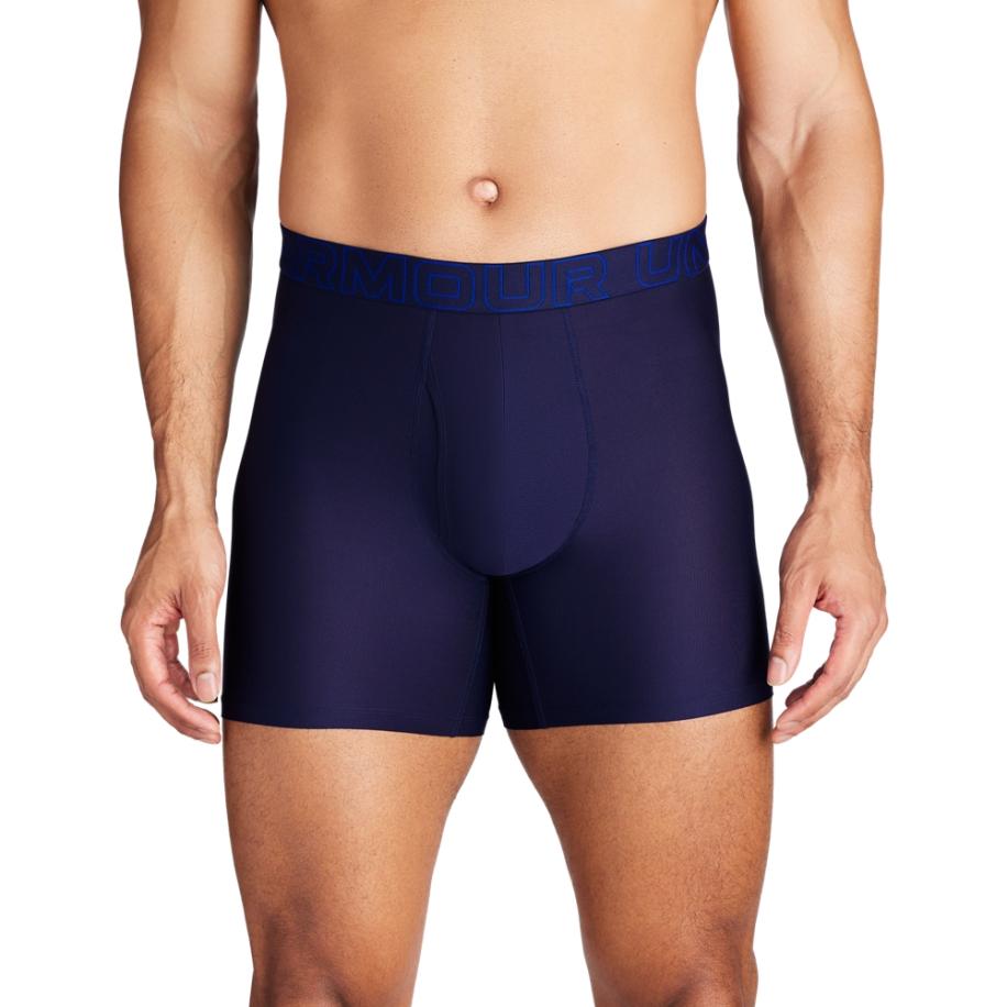 Under Armour Performance Tech™ Mesh Boxerjock® Herenondergoed - 15 cm - Set van 3 Midnight Marineblauw / Staal Full Heather / Royal XS Blauw