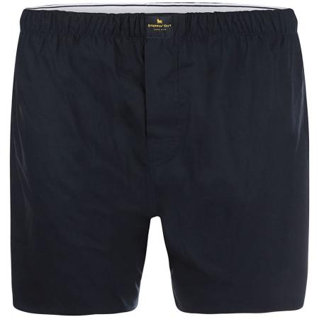 Steppin' Out Boxer Navy Poplin