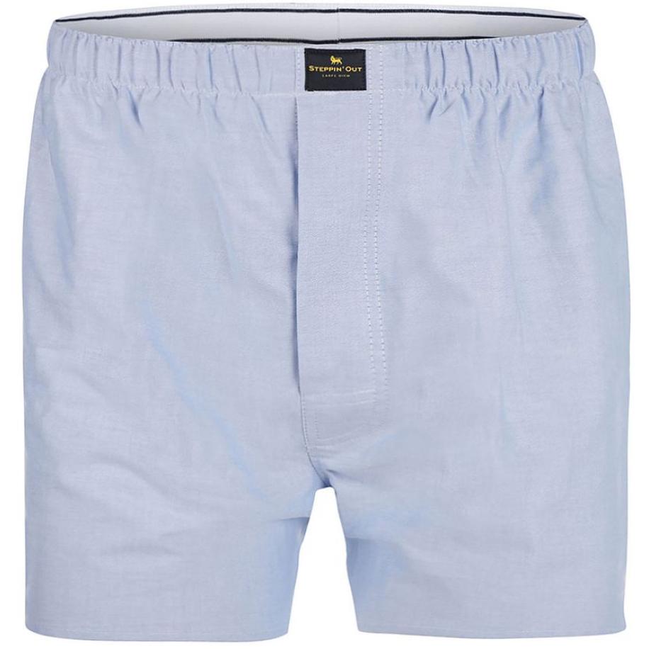 Steppin' Out Boxer Blue Oxford Blauw