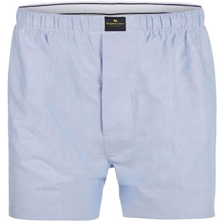 Steppin' Out Boxer Blue Oxford