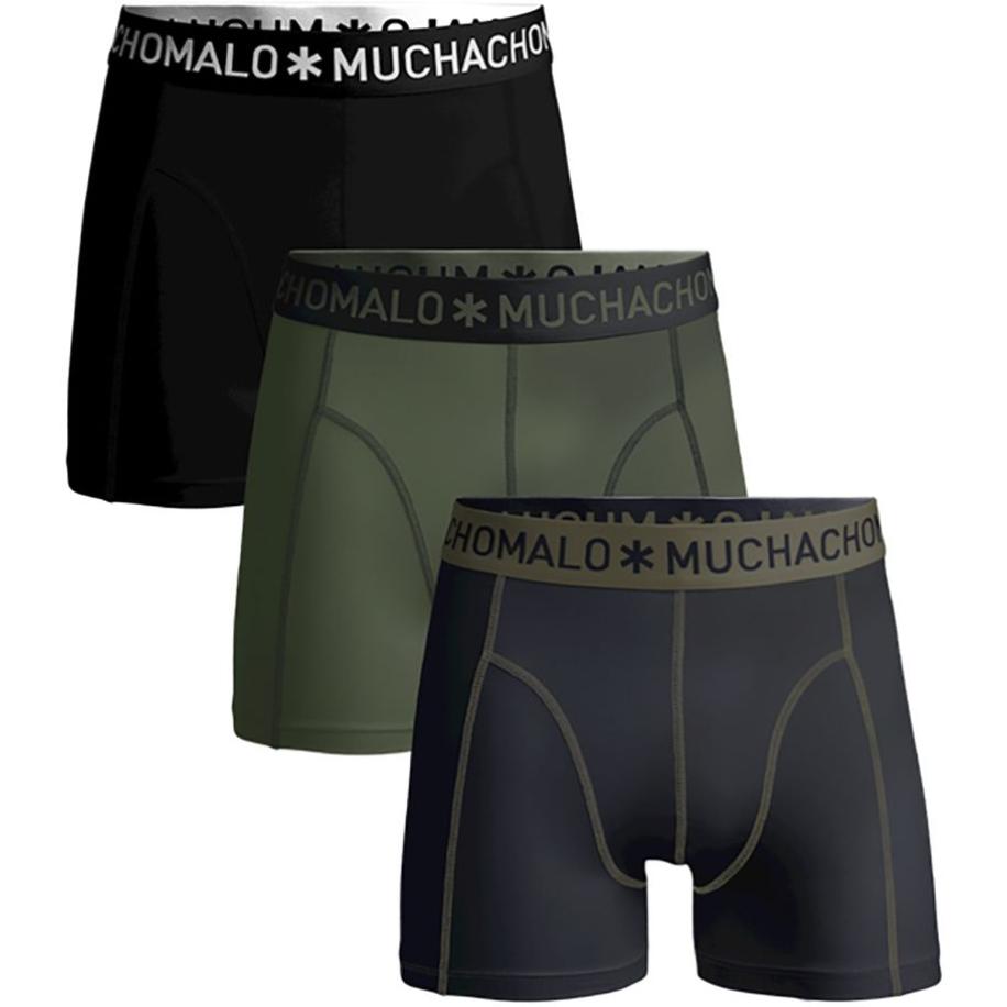 Muchachomalo Boxershorts 3-Pack Solid 186 Groen