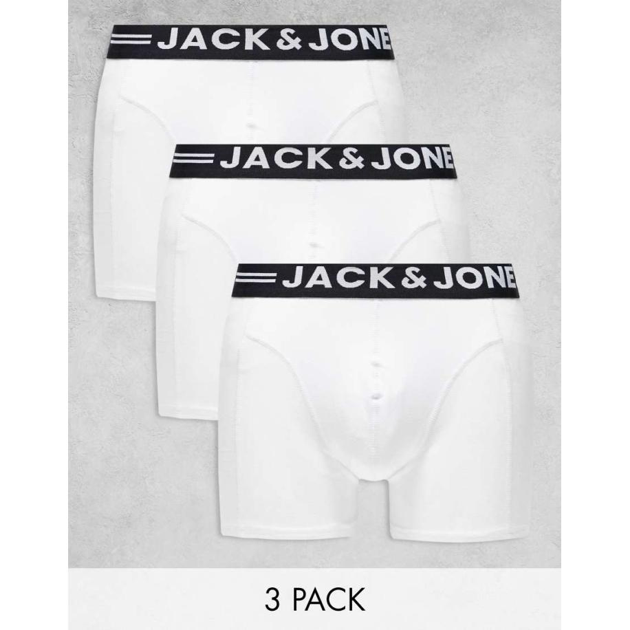 Jack & Jones - Set van 3 boxershorts in wit Wit