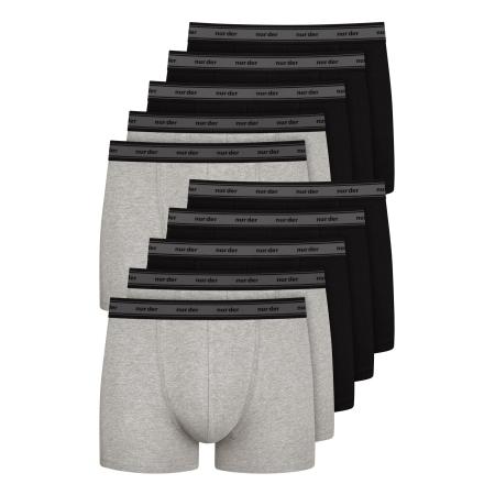 Nur Die Nur Die Boxershorts Organic Cotton Retroshorts lichtgrijs / zwart