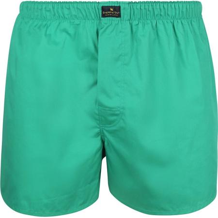 Steppin' Out Boxershort Racing Green Poplin
