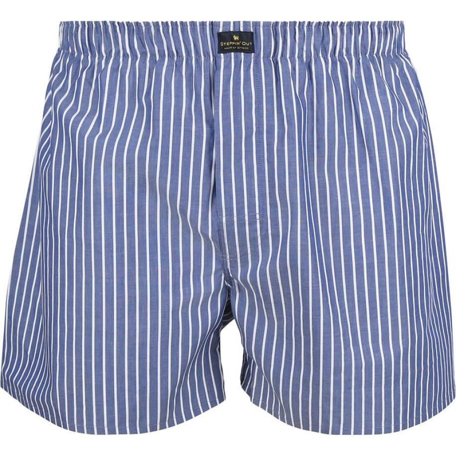 Steppin' Out Boxershort Stripe Royal Blauw