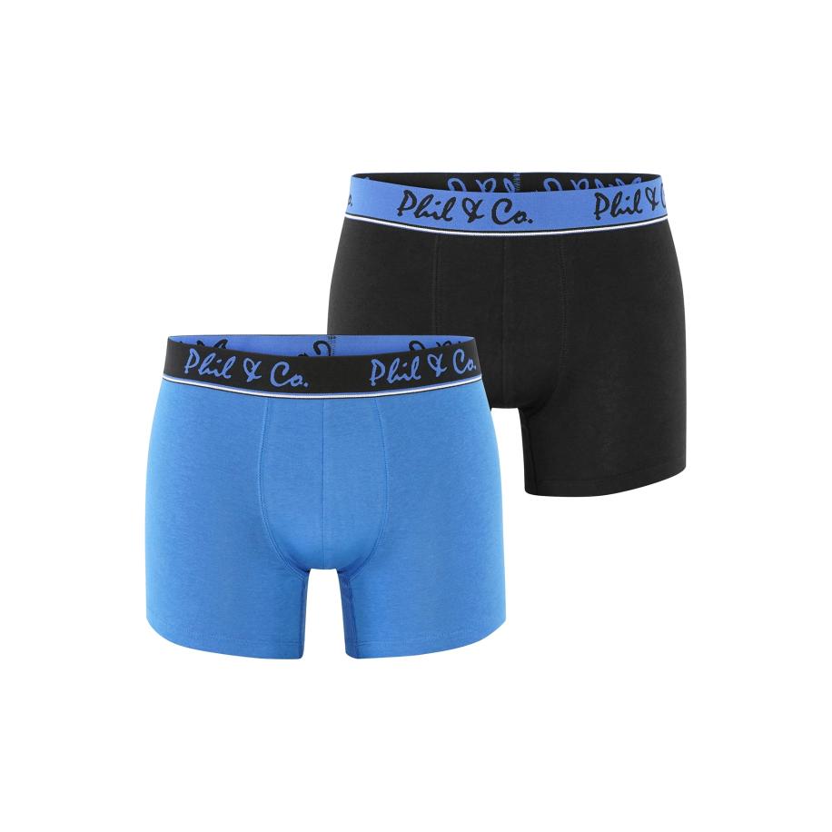 Phil & Co. Berlin Phil & Co. Berlin Boxershorts Retro cyaan blauw / zwart -