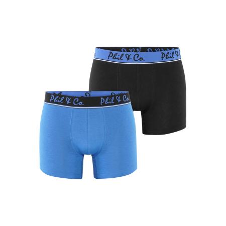 Phil & Co. Berlin Phil & Co. Berlin Boxershorts Retro cyaan blauw / zwart