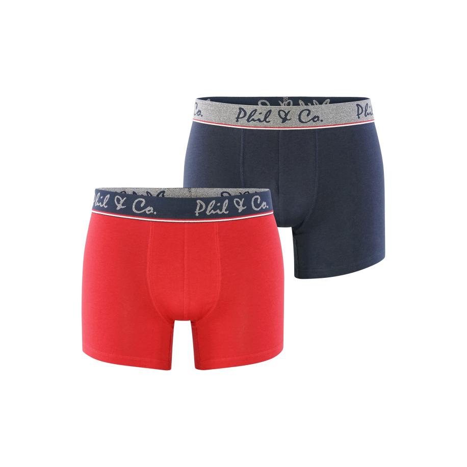 Phil & Co. Berlin Phil & Co. Berlin Boxershorts Retro donkerblauw / knalrood -