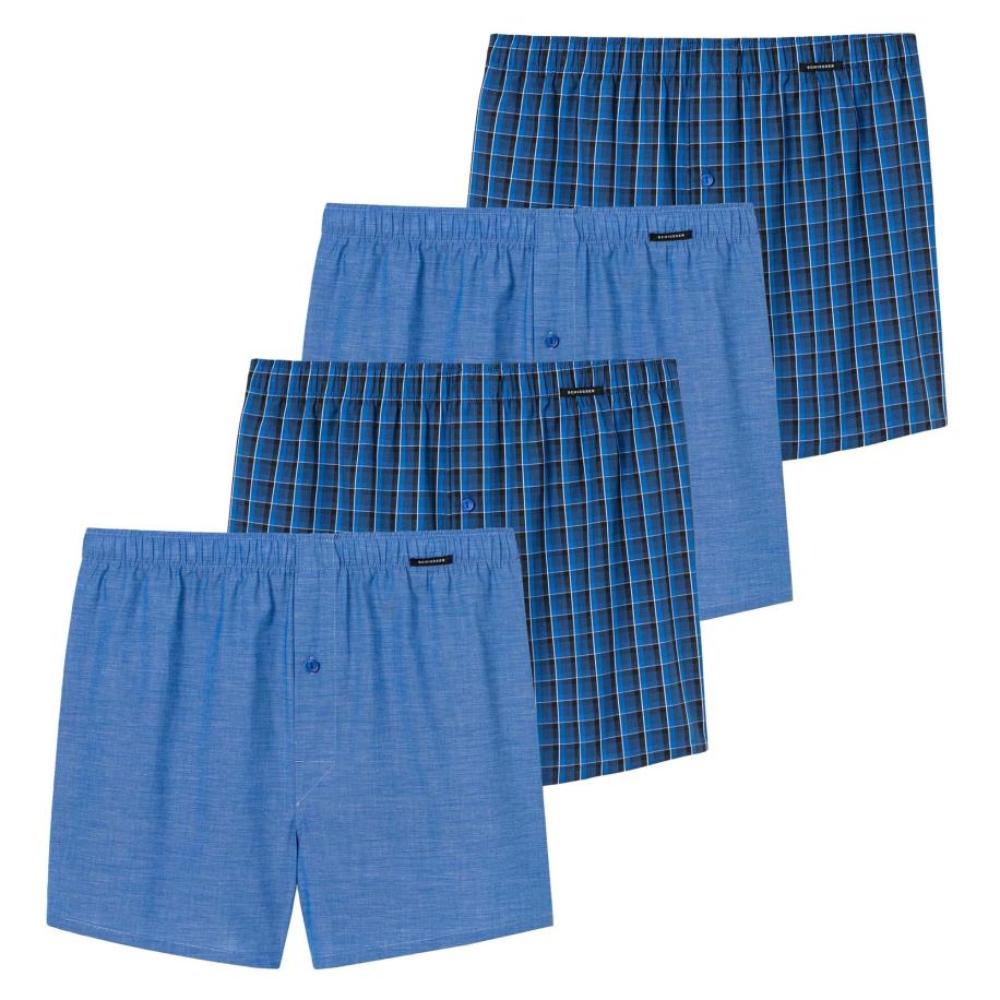 Schiesser SCHIESSER Boxershorts blauw / zwart -