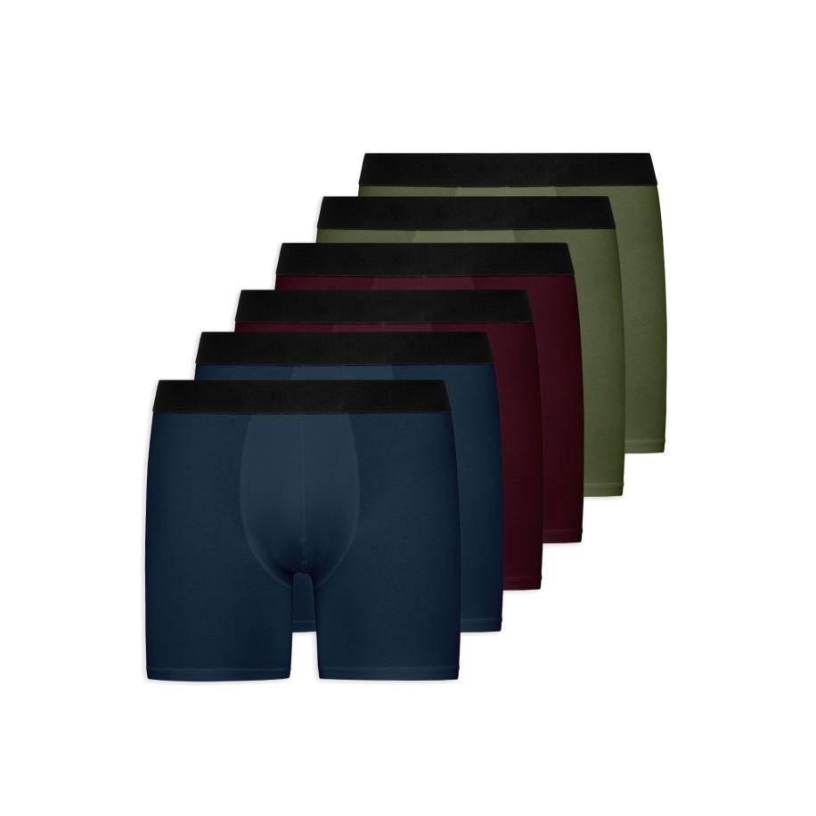 SNOCKS SNOCKS Boxershorts donkerblauw / olijfgroen / rood -