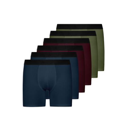 SNOCKS SNOCKS Boxershorts donkerblauw / olijfgroen / rood