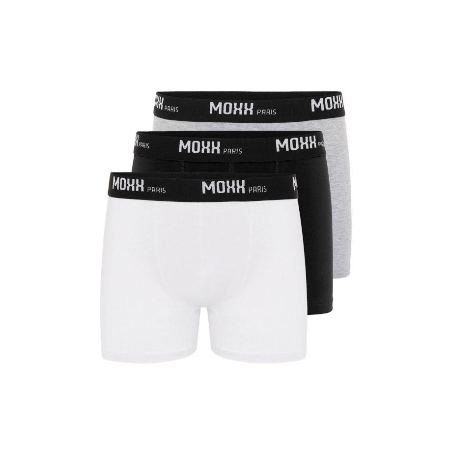 Moxx Paris Moxx Paris Boxershorts grijs gemêleerd / zwart / wit -