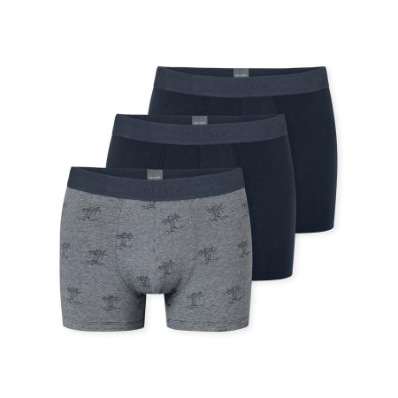 Schiesser SCHIESSER Boxershorts 95/5 Organic Cotton nachtblauw / grijs