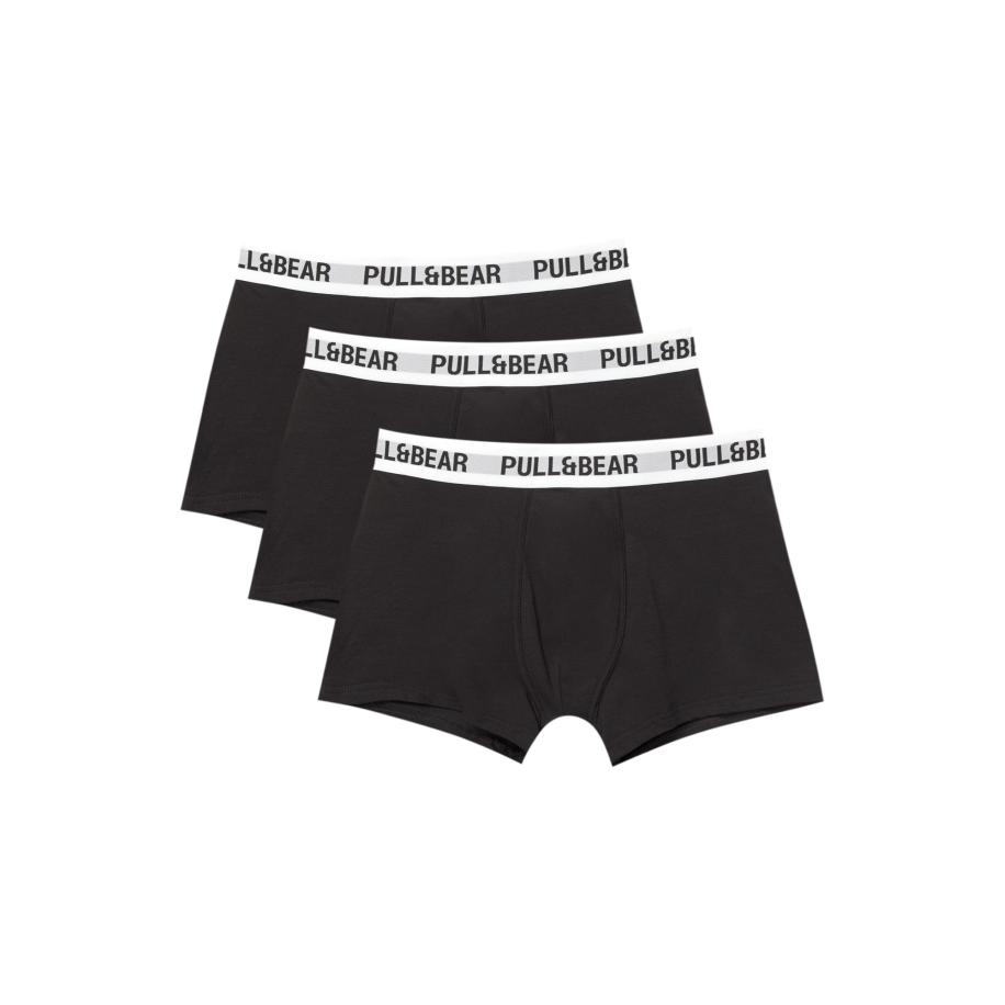 Pull&Bear Pull&Bear Boxershorts crème / lichtgrijs / zwart -